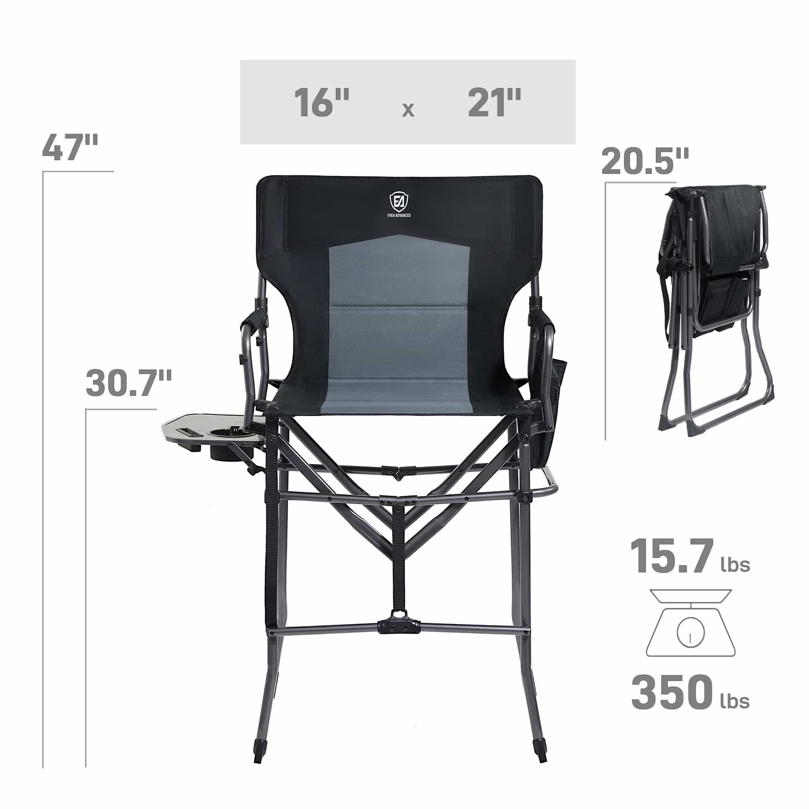 Portable Tall Folding Camping Chair