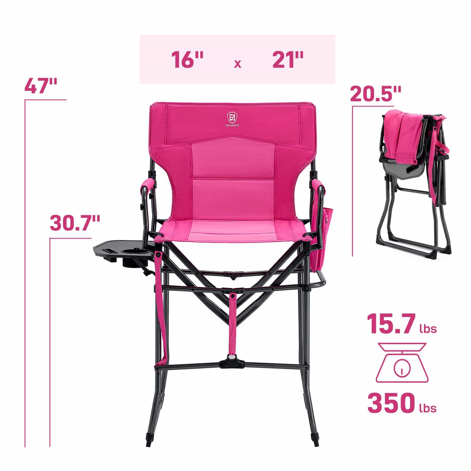 Portable Tall Folding Camping Chair