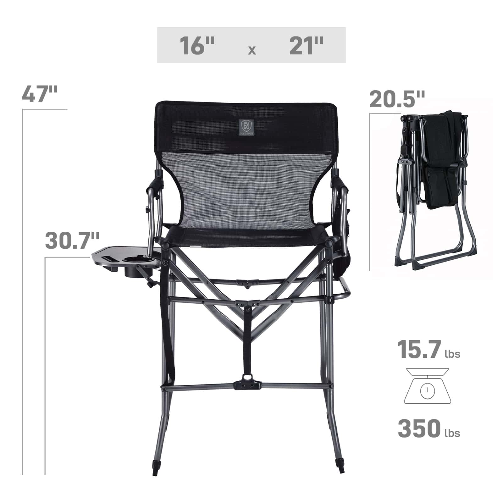 Portable Tall Folding Camping Chair