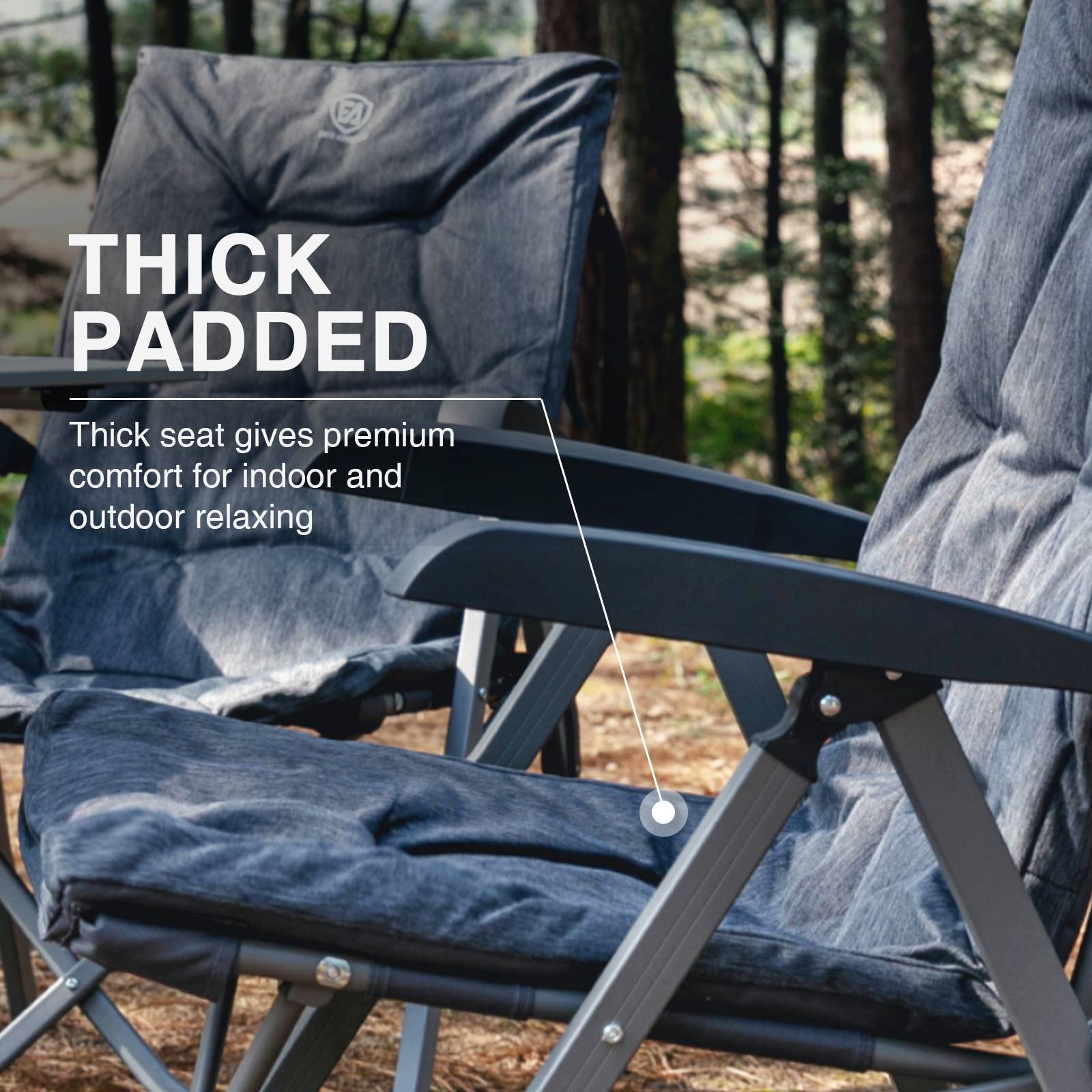 Folding Recliner Camping Chair with Adjustable High Back