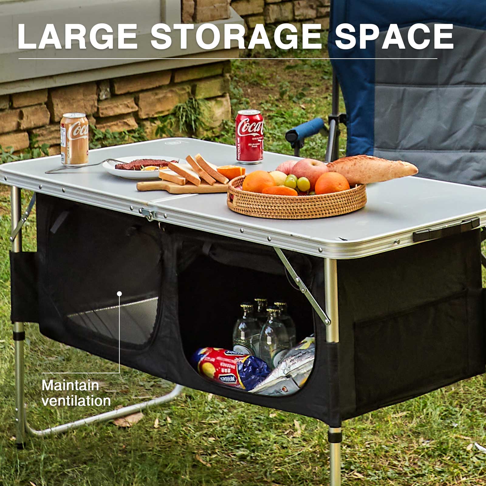 Adjustable Camping Kitchen Table