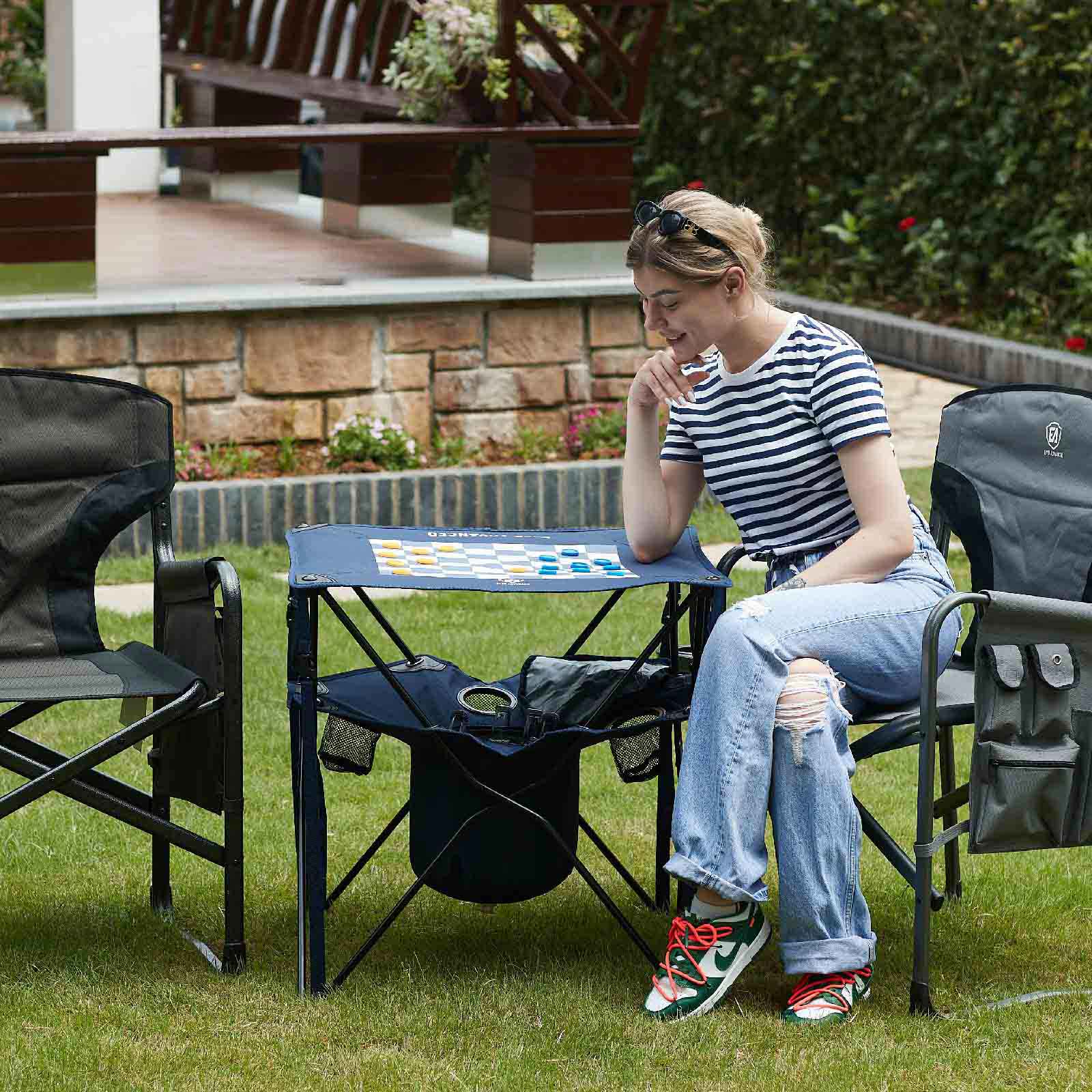 Camping Picnic Table With Cooler