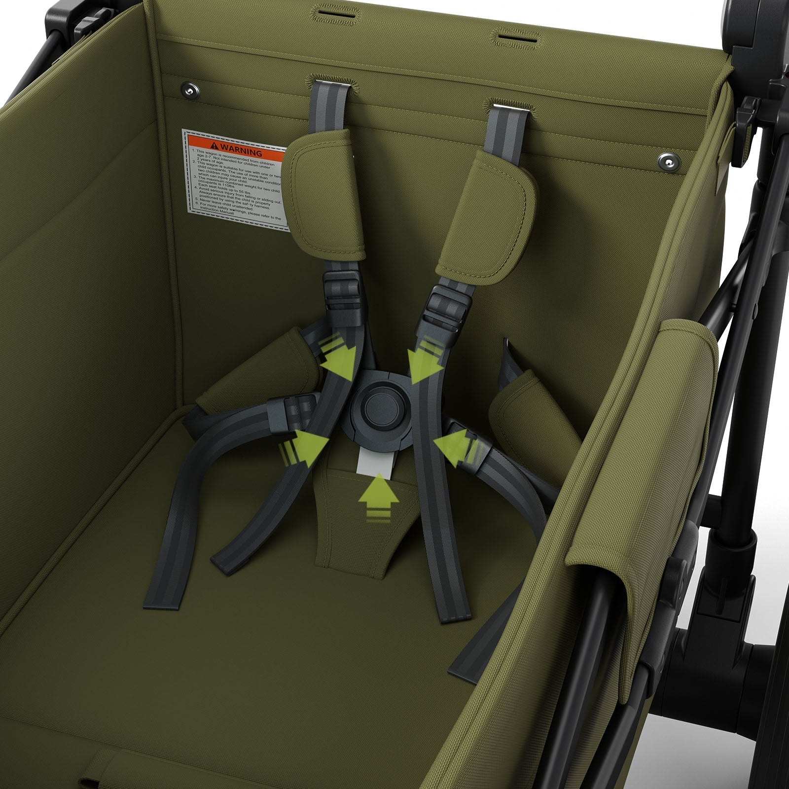 EVER ADVANCED - All Terrain Stroller Wagon - Olive Green