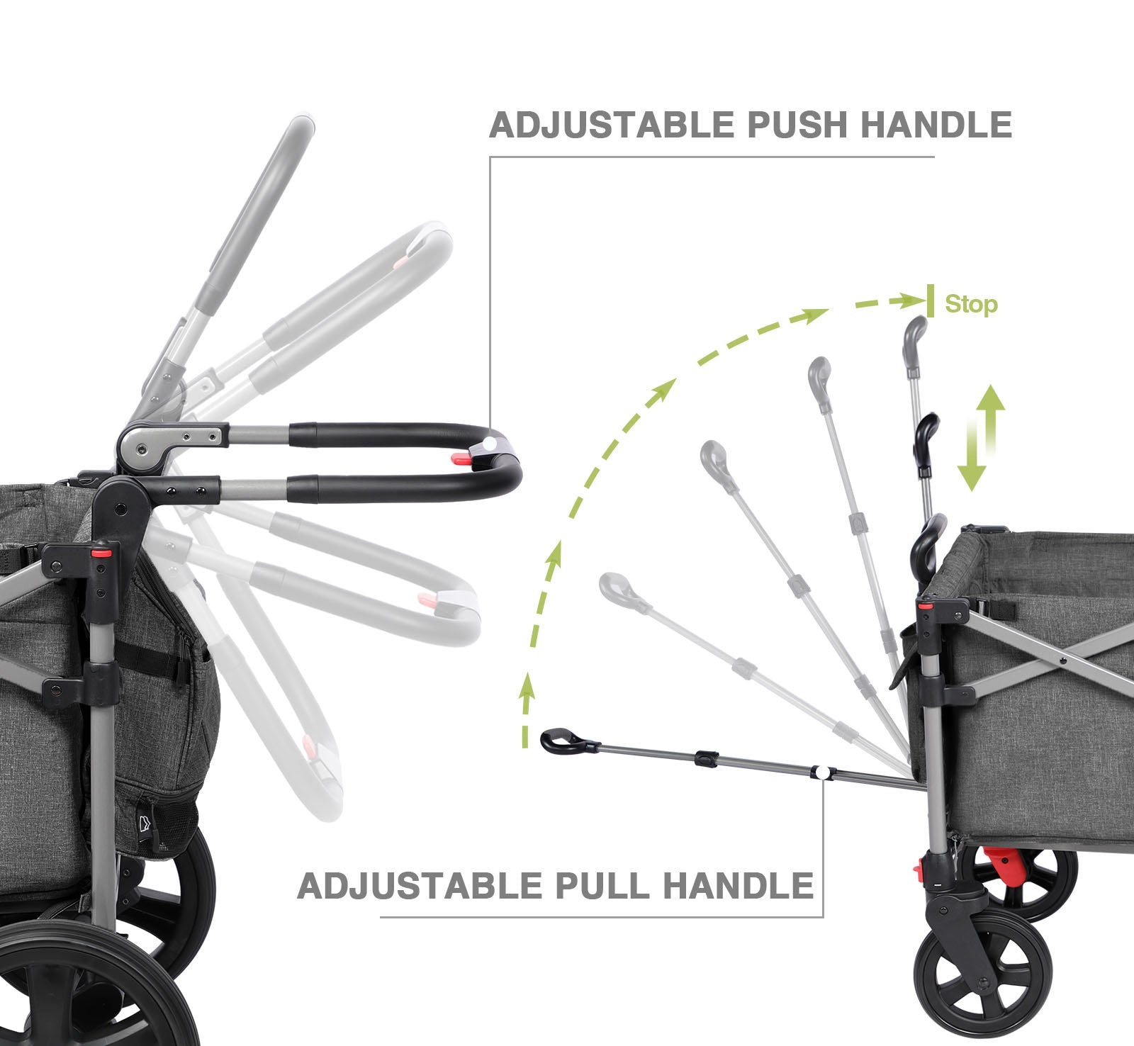 EVER ADVANCED - All Terrain Stroller Wagon - Black