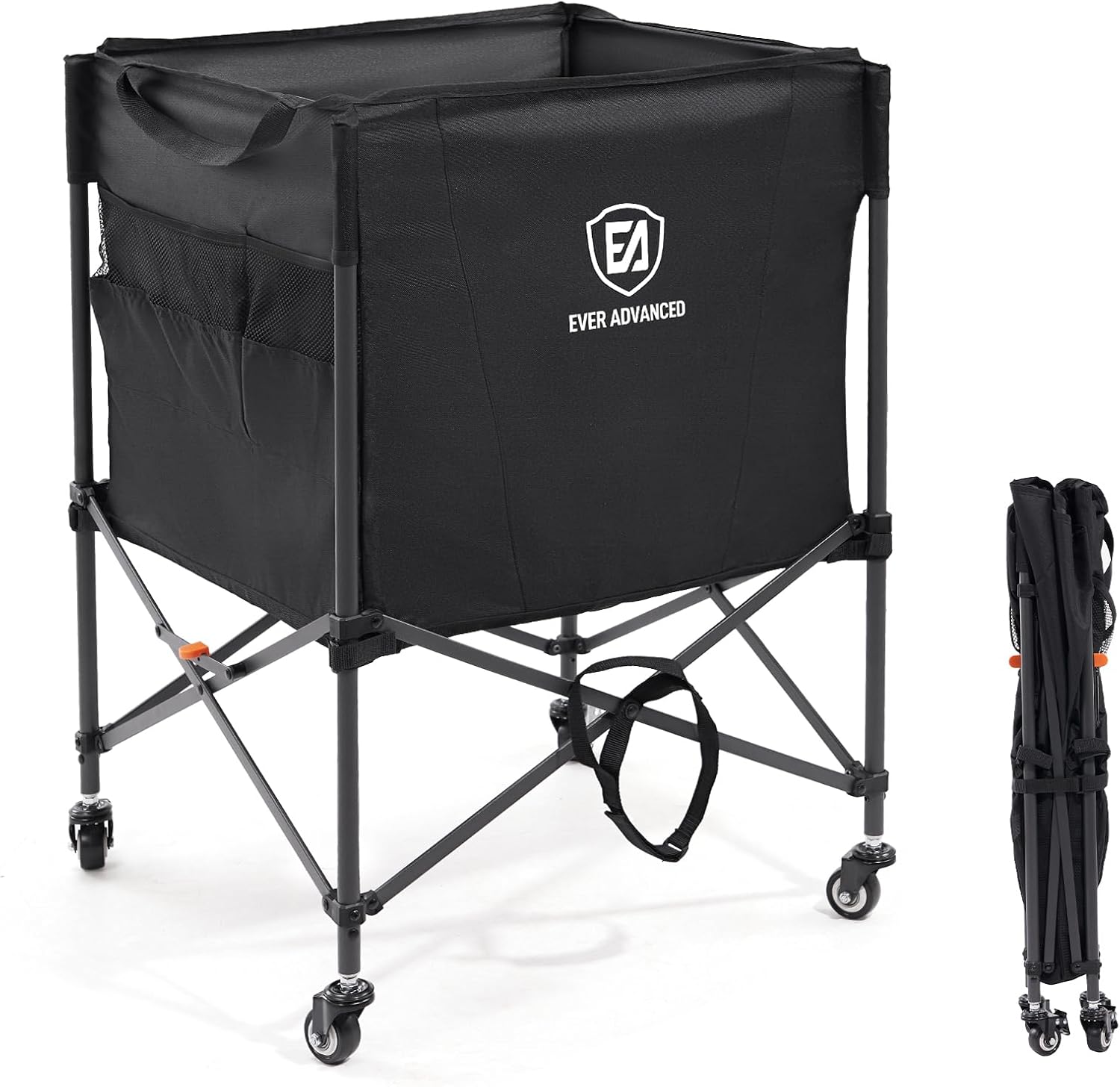 EVER ADVANCED - Collapsible Ball Storage Cart - Black