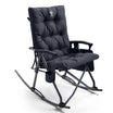 EVER ADVANCED - Collapsible Patio Rocking Camping Chair - Black