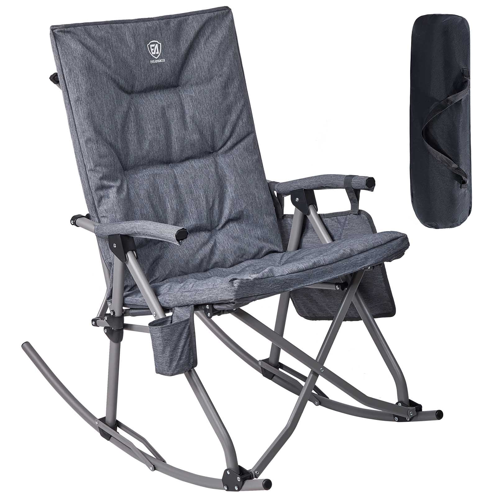 Collapsible Patio Rocking Camping Chair EVER ADVANCED