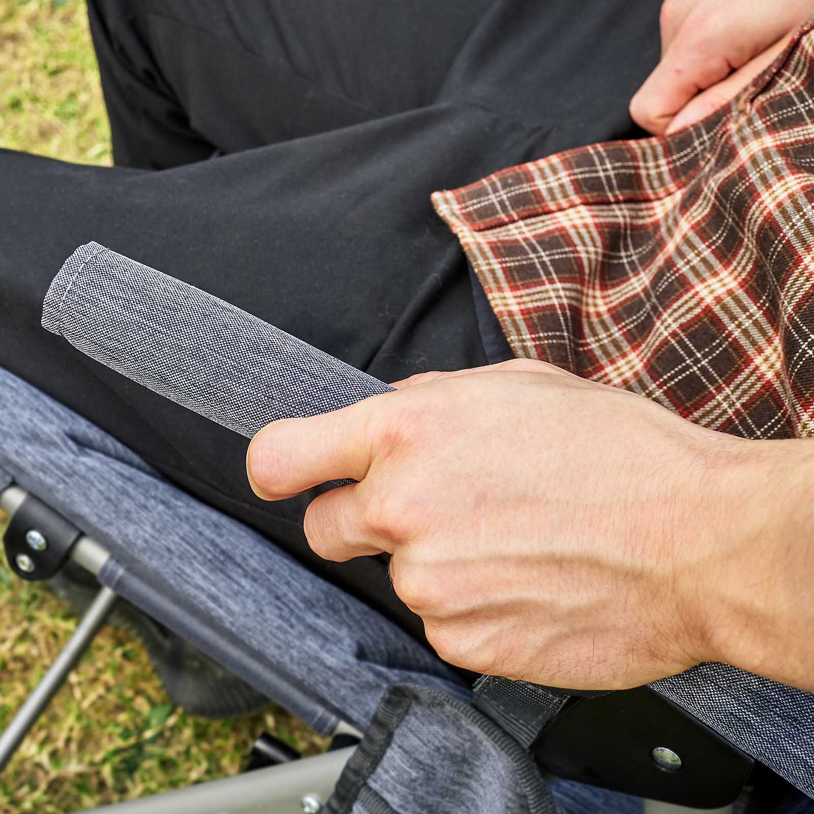 EVER ADVANCED - Collapsible Patio Rocking Camping Chair - Grey