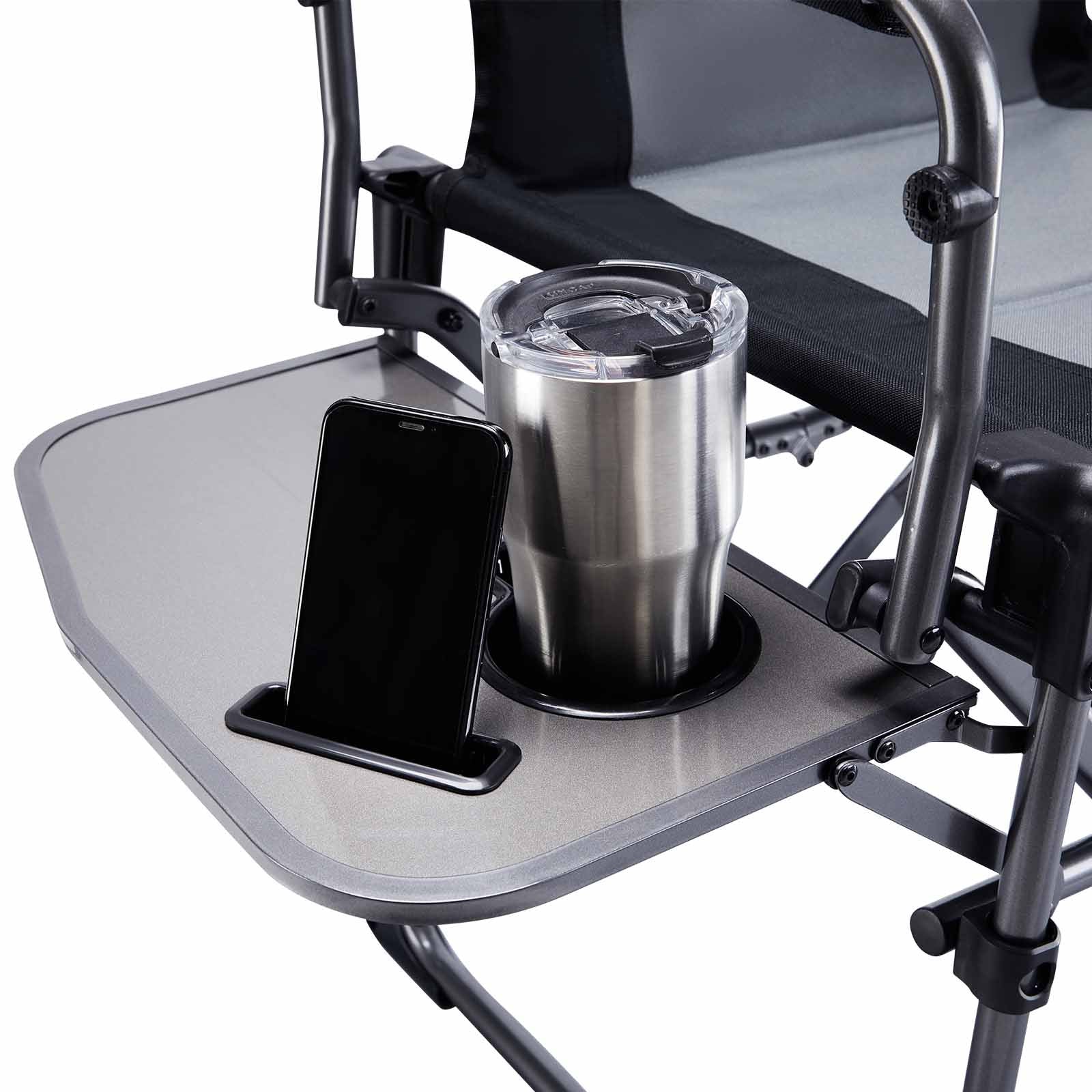 EVER ADVANCED - Compact Camping Directors Chair - Black