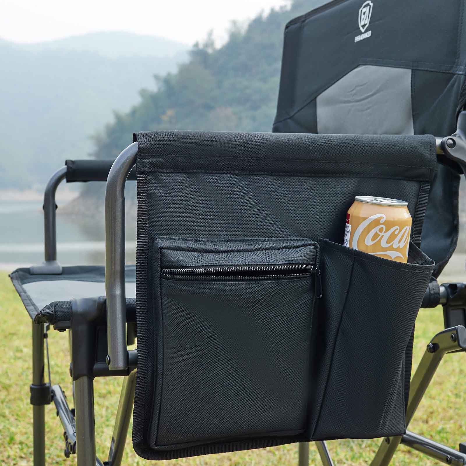 EVER ADVANCED - Compact Camping Directors Chair - Black