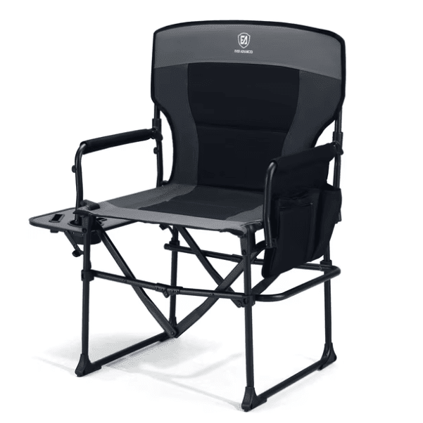 EVER ADVANCED - Compact Camping Directors Chair - Black
