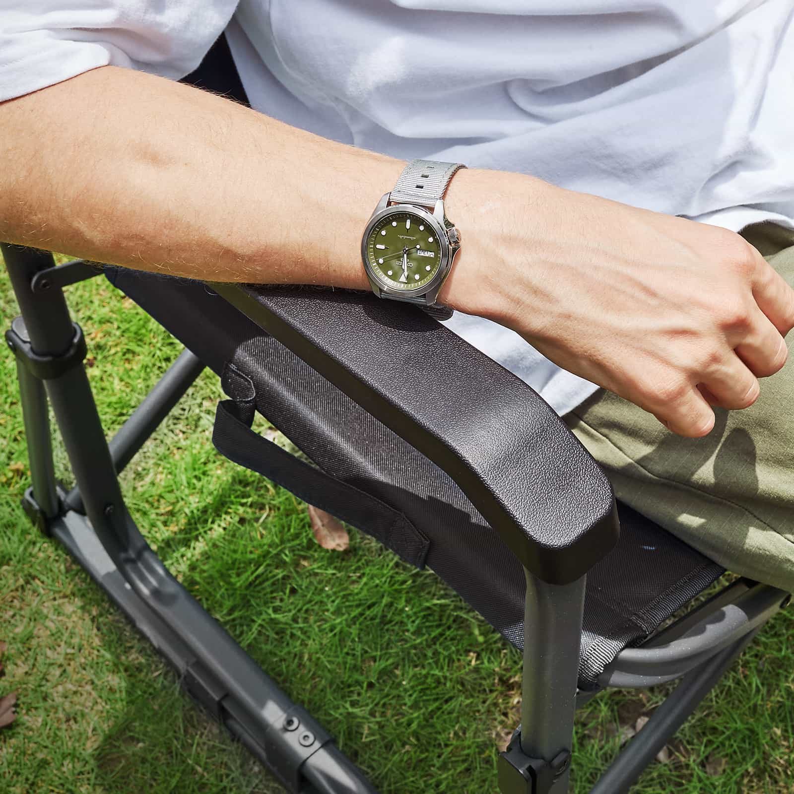 EVER ADVANCED - EVER ADVANCED Folding Rocking Chair - Black