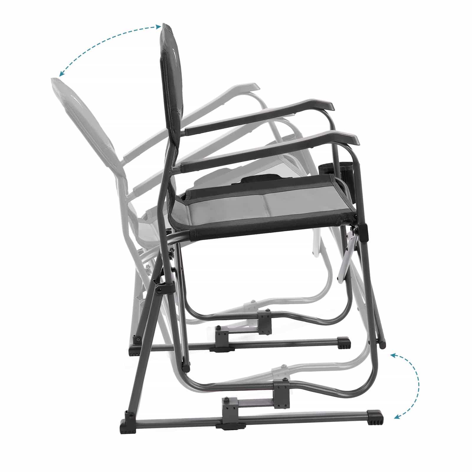 EVER ADVANCED - EVER ADVANCED Folding Rocking Chair - Black