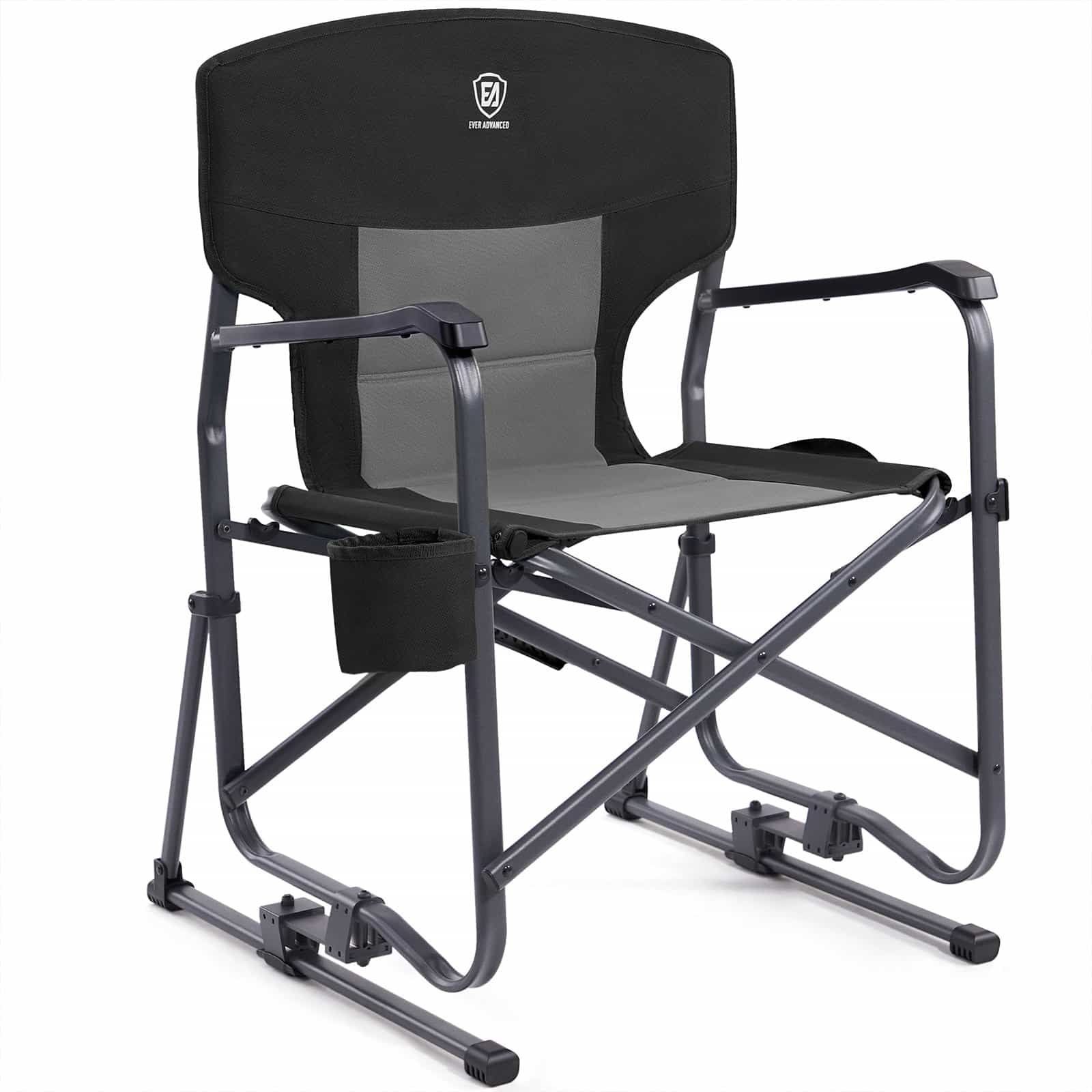 EVER ADVANCED - EVER ADVANCED Folding Rocking Chair - Black