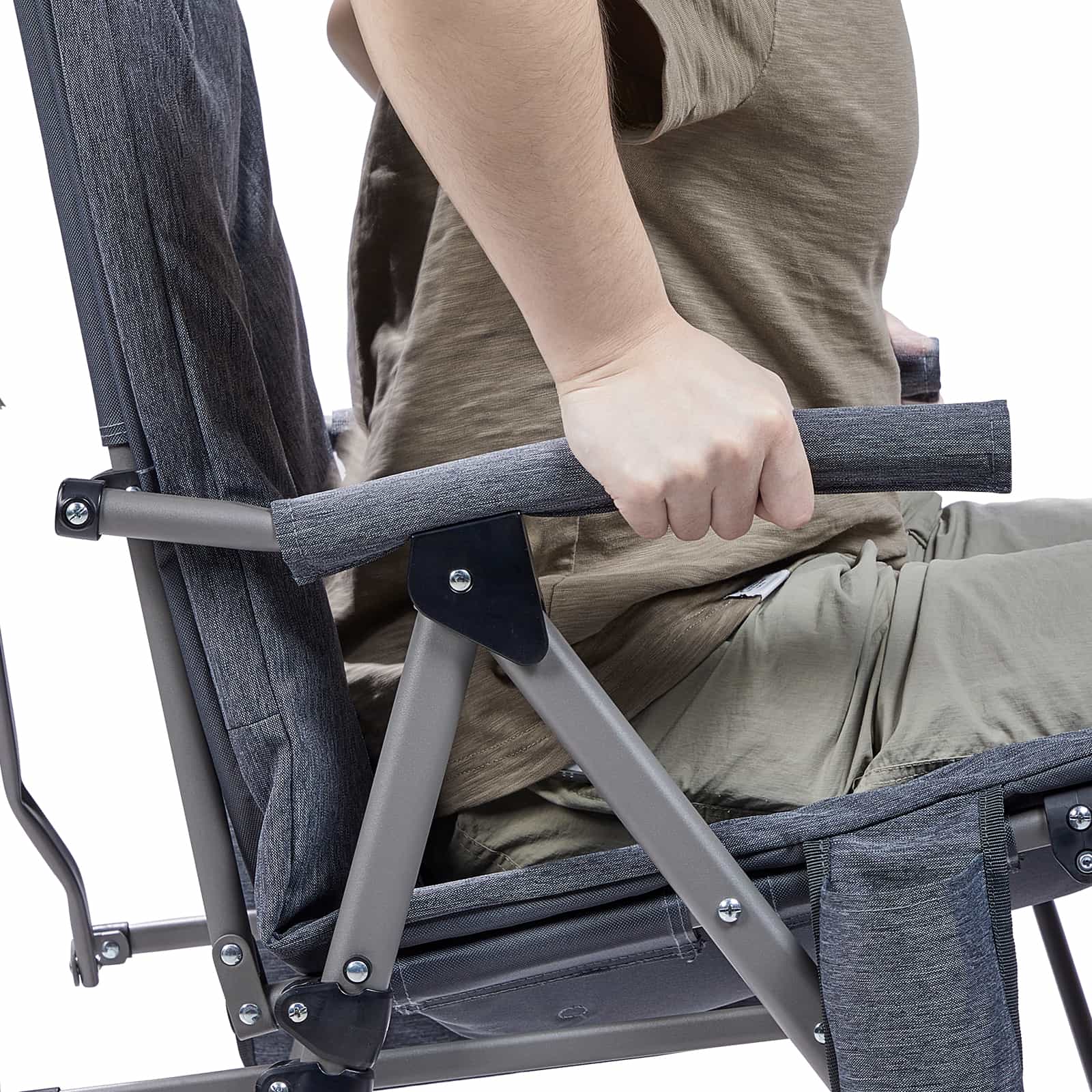 EVER ADVANCED - EVER ADVANCED Heated Oversized Rocking Chair -