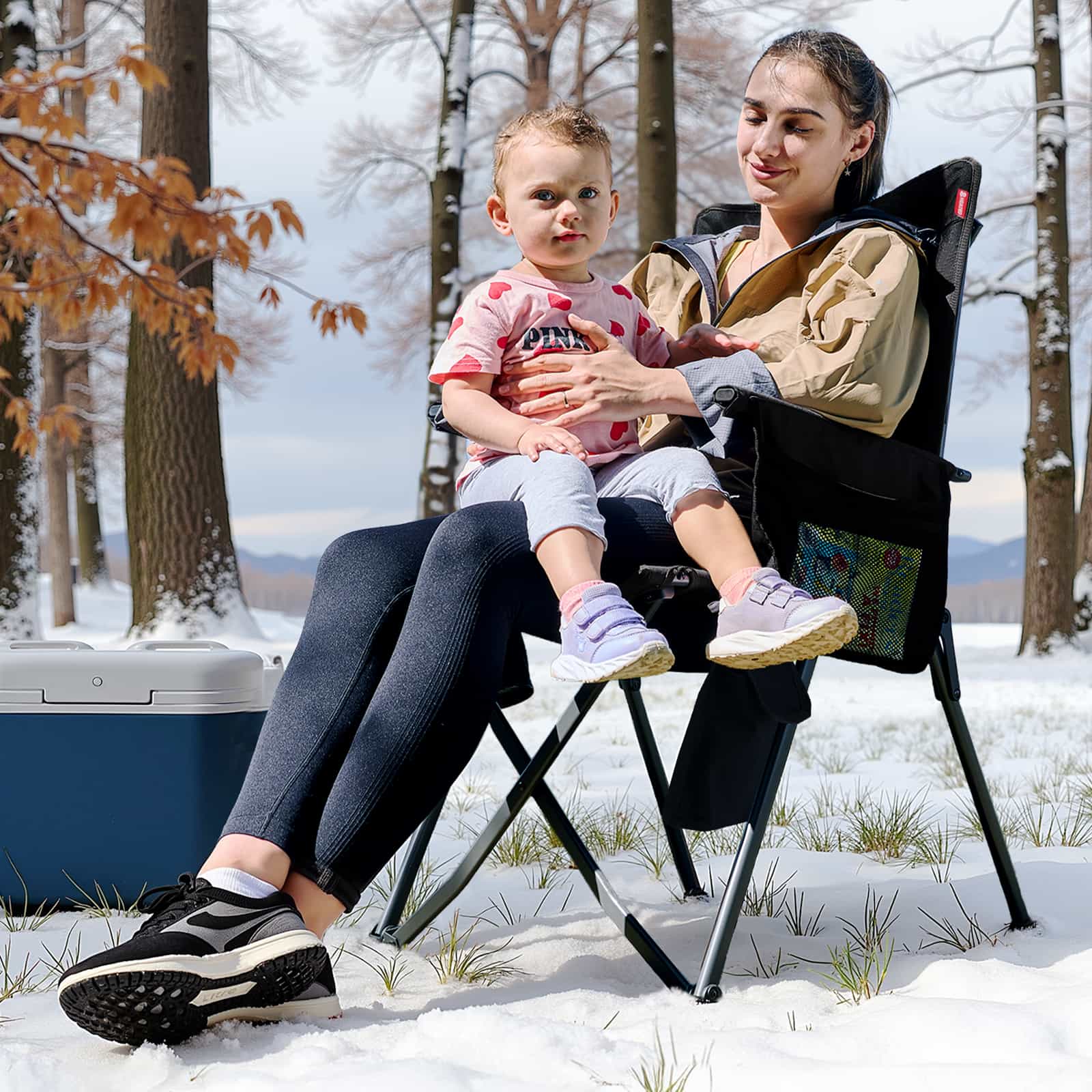 EVER ADVANCED - EVER ADVANCED Heated Reclining Camping Chair -