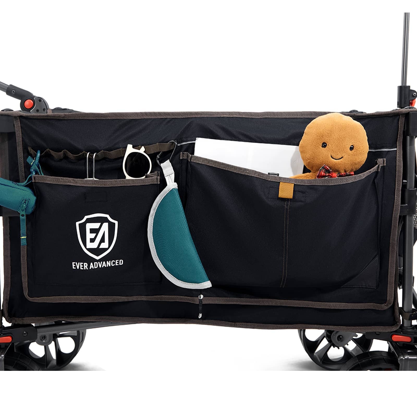 EVER ADVANCED - Folding Camping Push Wagon - Black