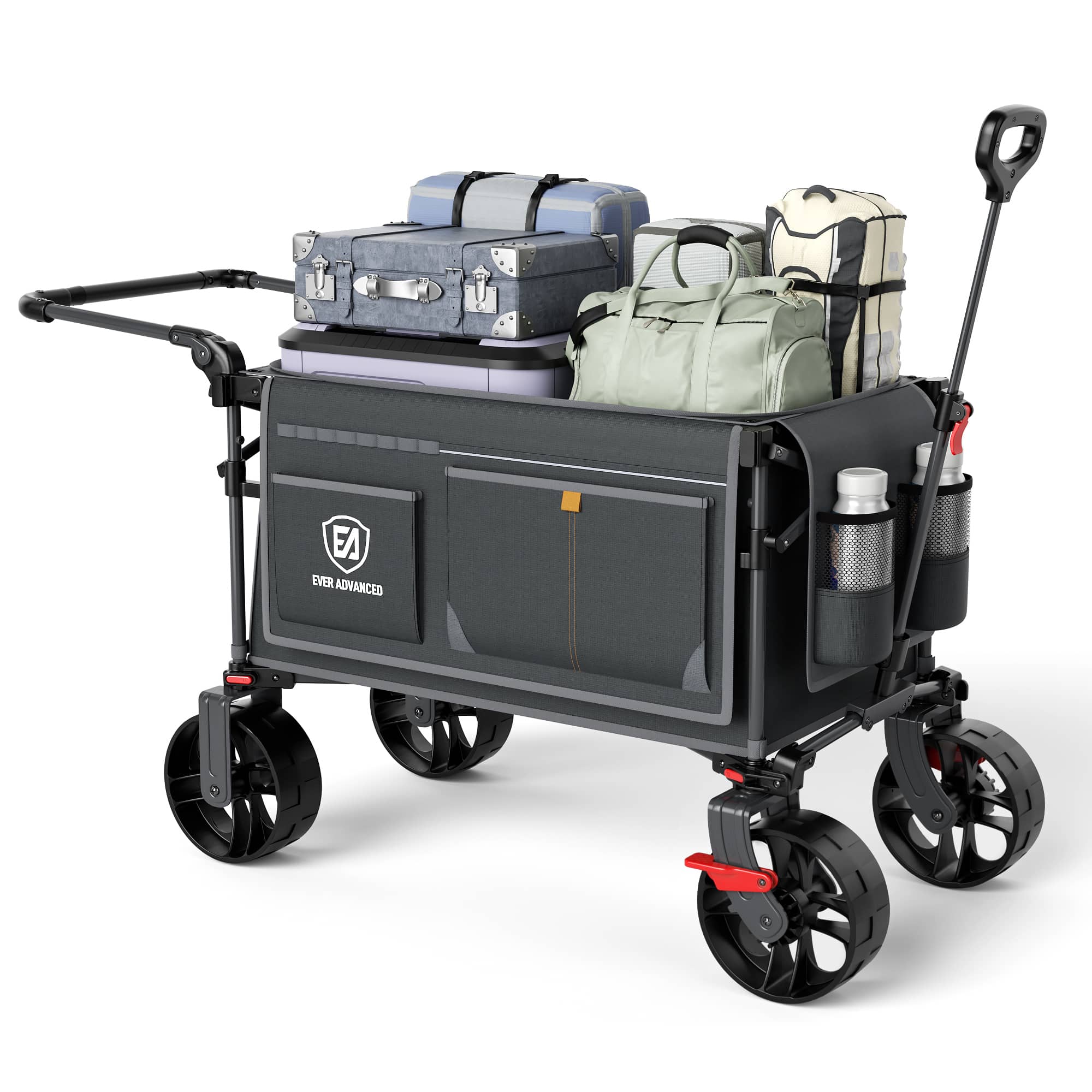 EVER ADVANCED - Folding Camping Push Wagon - Grey