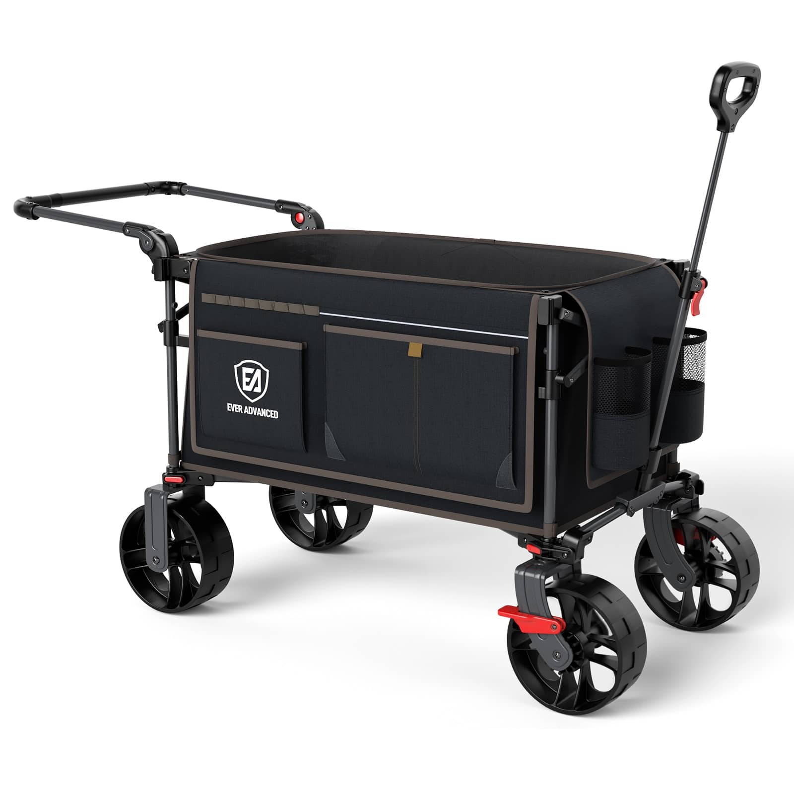 EVER ADVANCED - Folding Camping Push Wagon - Black