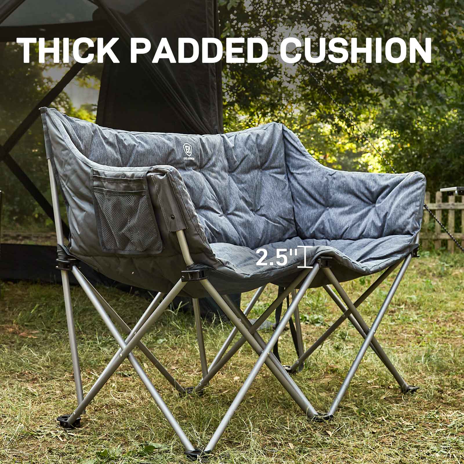 EVER ADVANCED - Padded double Camping Chair -