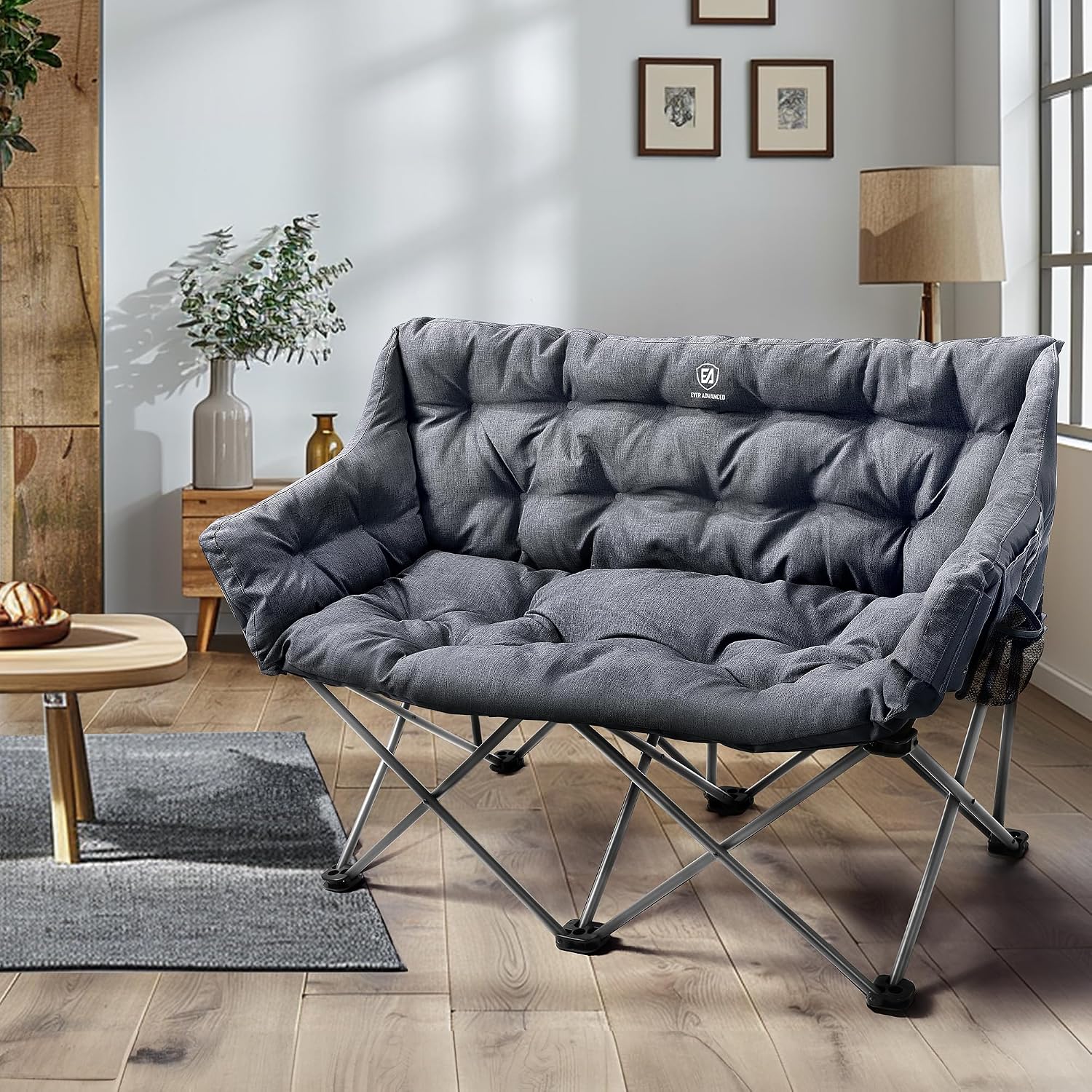 EVER ADVANCED - Padded double Camping Chair -