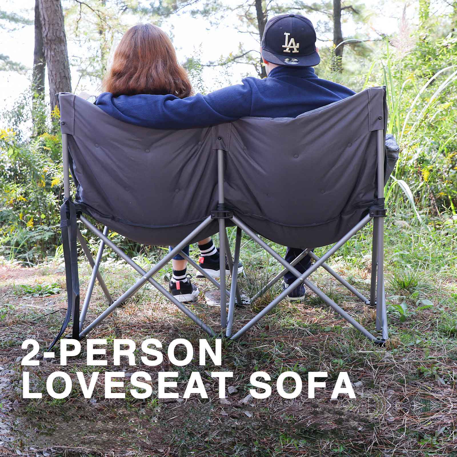 EVER ADVANCED - Padded double Camping Chair -
