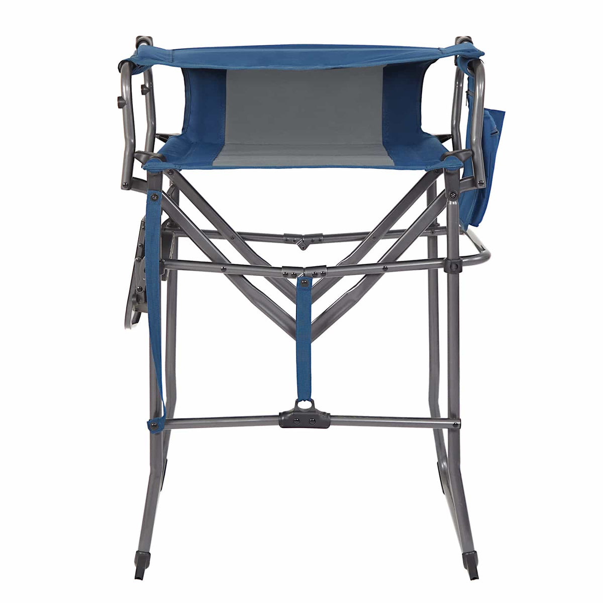 EVER ADVANCED - Portable Tall Folding Camping Chair - Blue