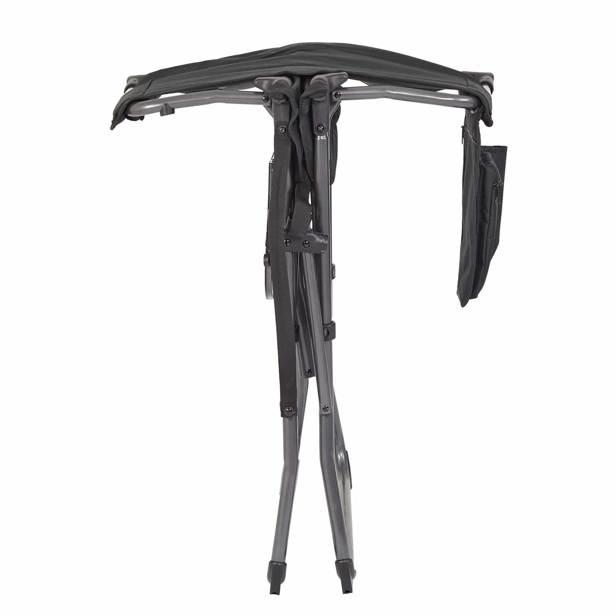 EVER ADVANCED - Portable Tall Folding Camping Chair - Black