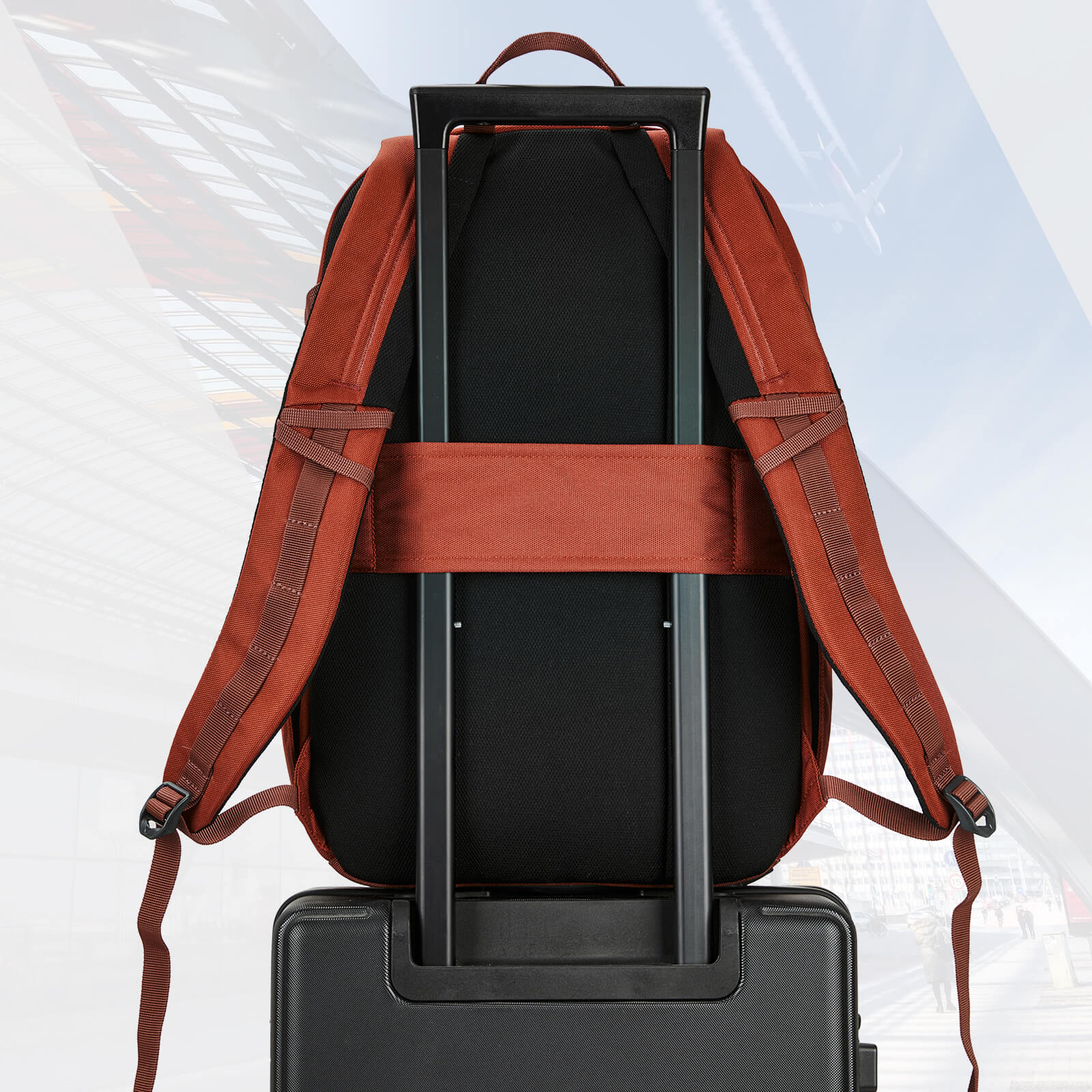 EVER ADVANCED - Travel Laptop Backpack - Classic Brown