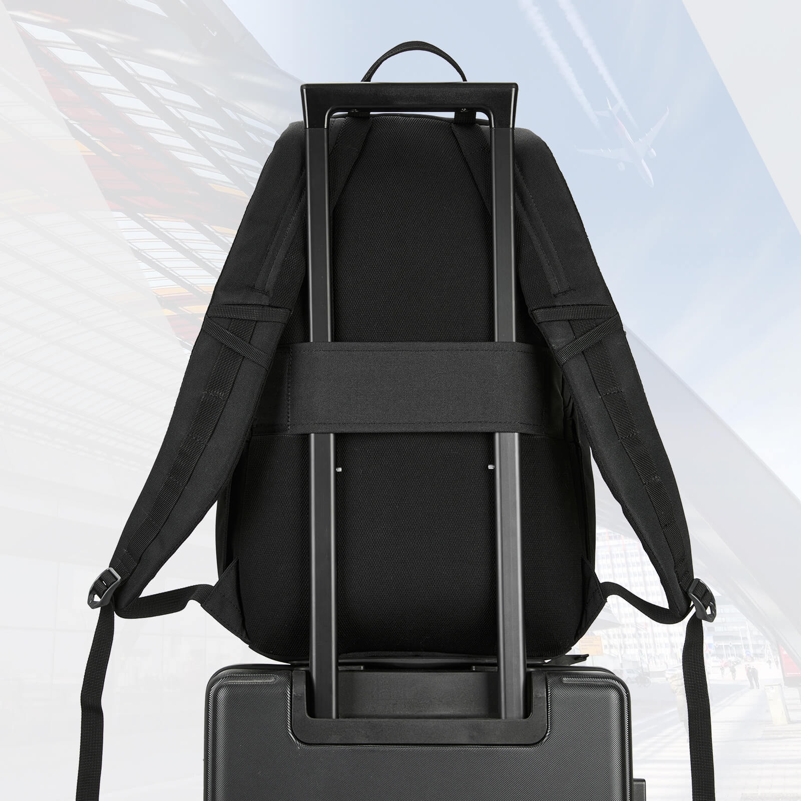 EVER ADVANCED - Travel Laptop Backpack - Black