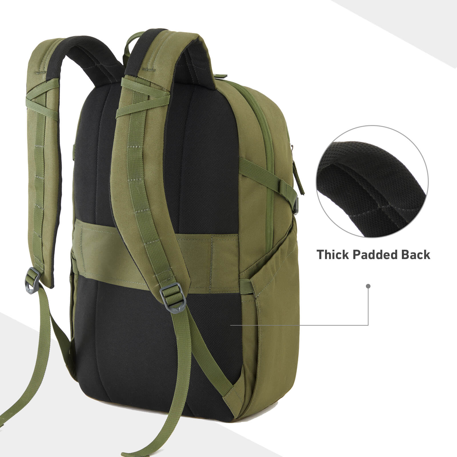 EVER ADVANCED - Travel Laptop Backpack - Olive Green