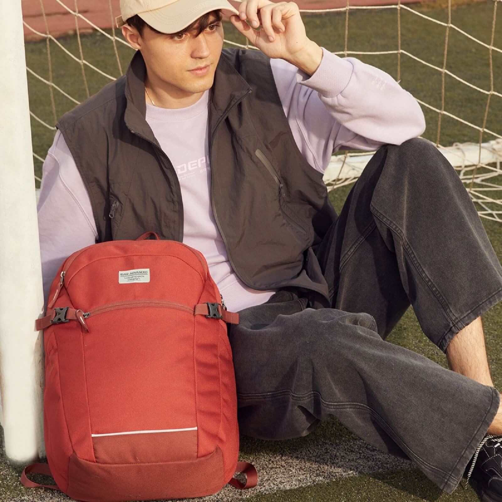 EVER ADVANCED - Travel Laptop Backpack - Classic Brown