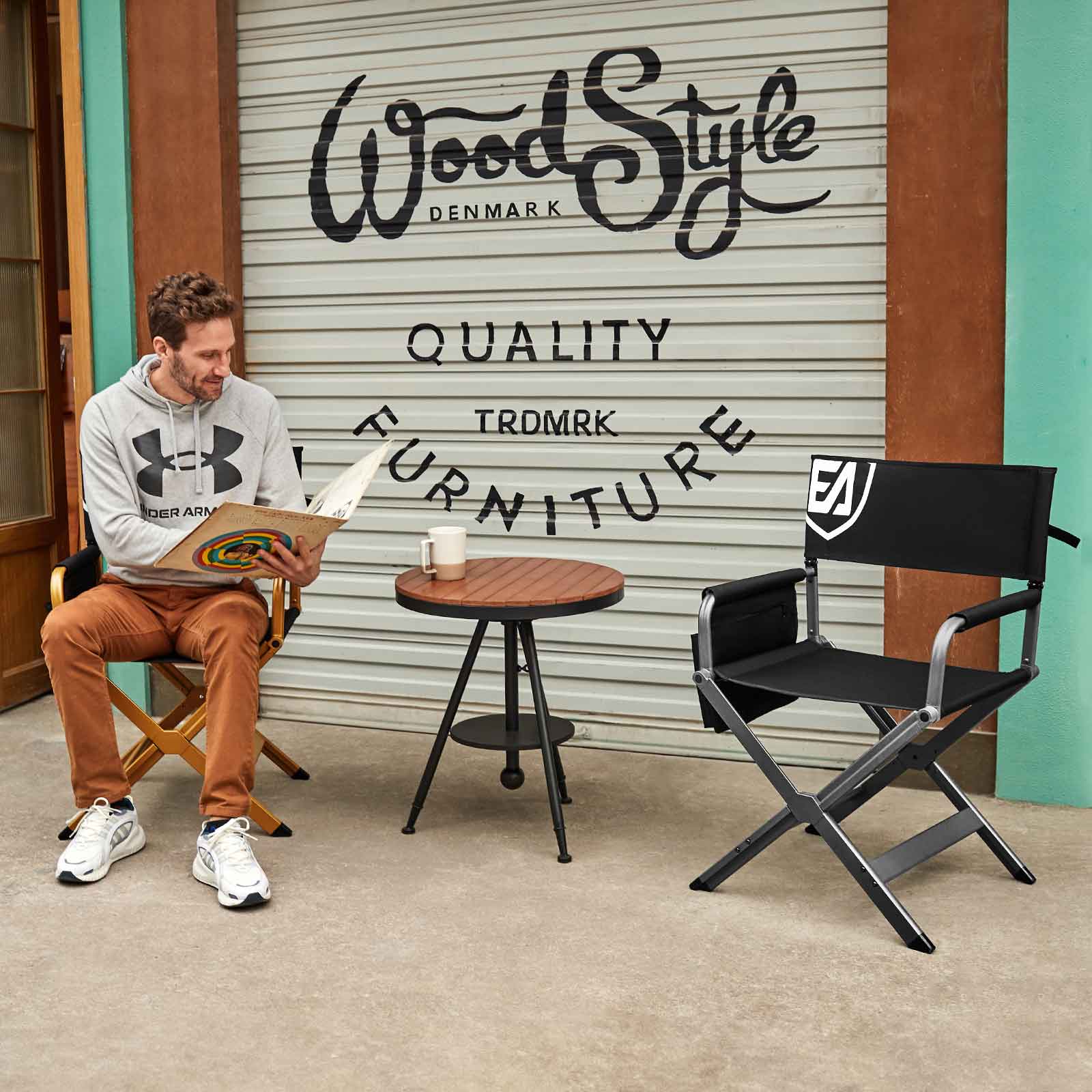 ViviFold Aluminum Lightweight Directors Chair - EVER ADVANCEDDirectors ChairsBlack
