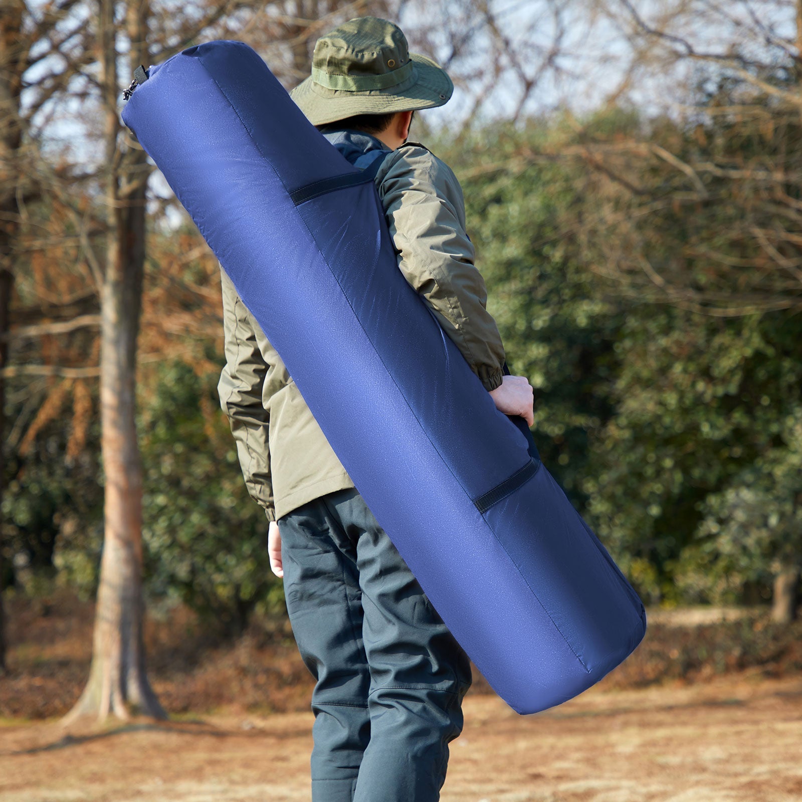 EVER ADVANCED - 6 Person Blackout Tent With Porch - Blue