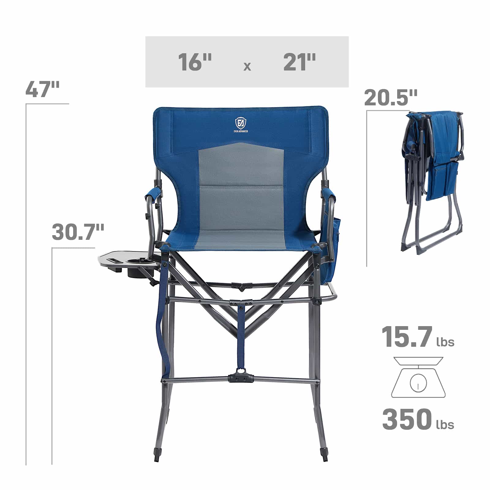 Portable Tall Folding Camping Chair