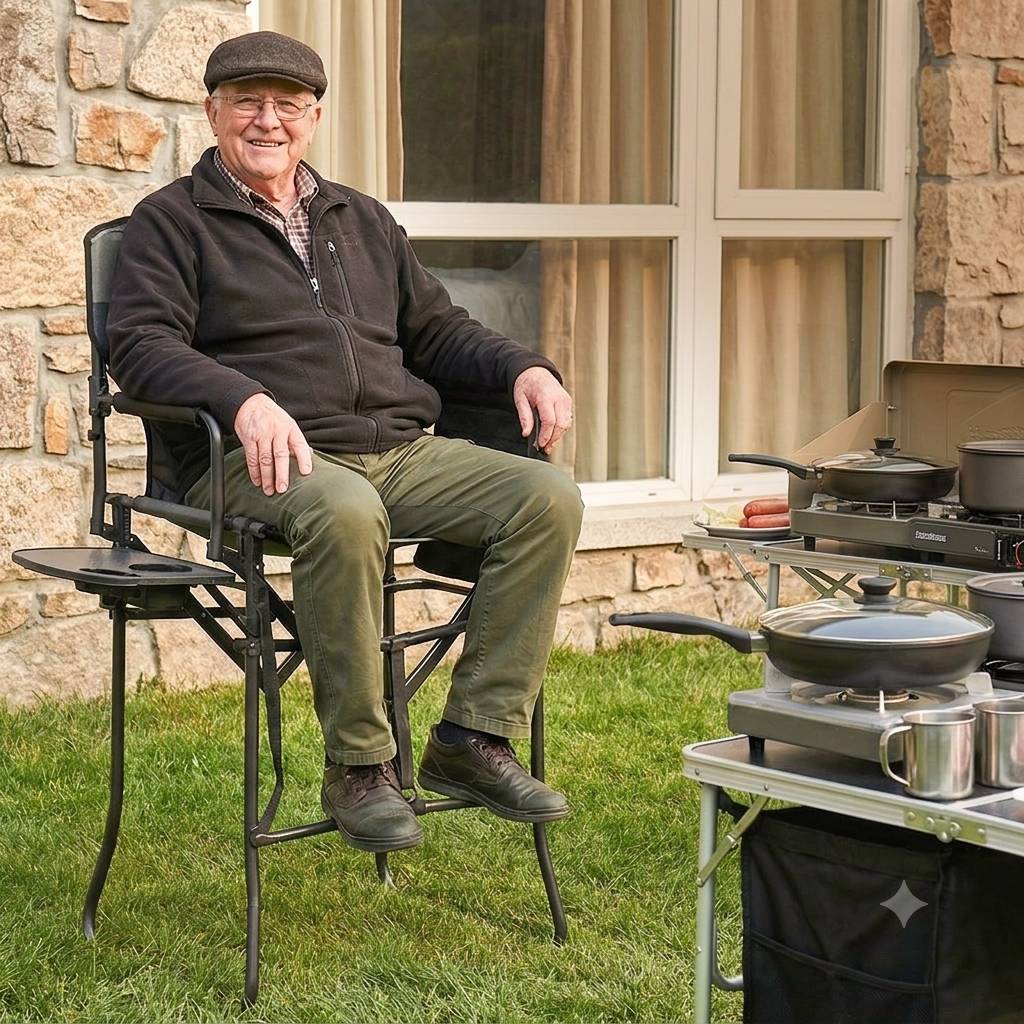 Portable Tall Folding Camping Chair