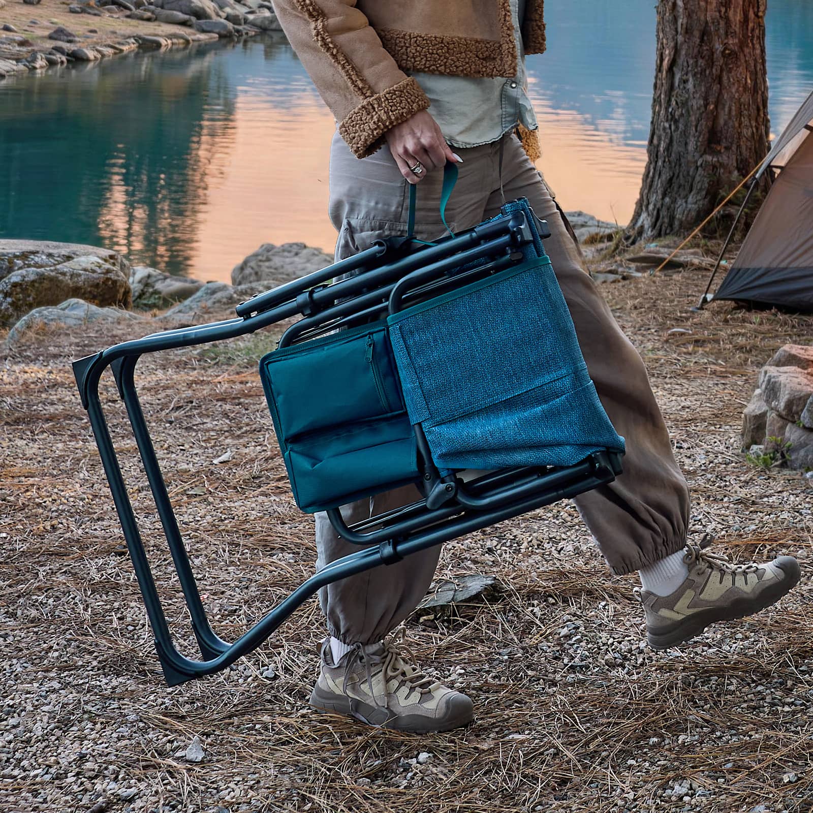 Portable Tall Folding Camping Chair