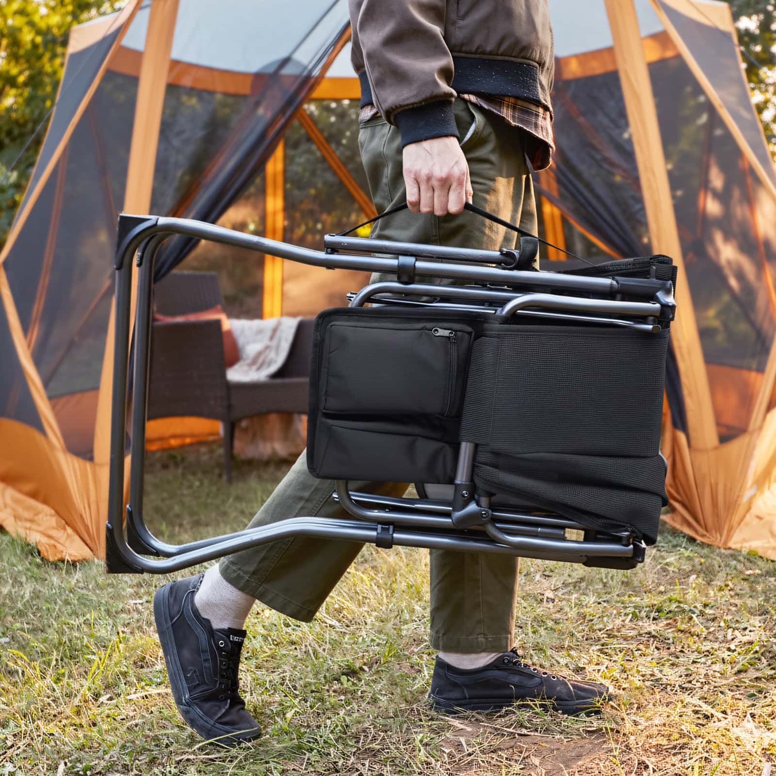Portable Tall Folding Camping Chair