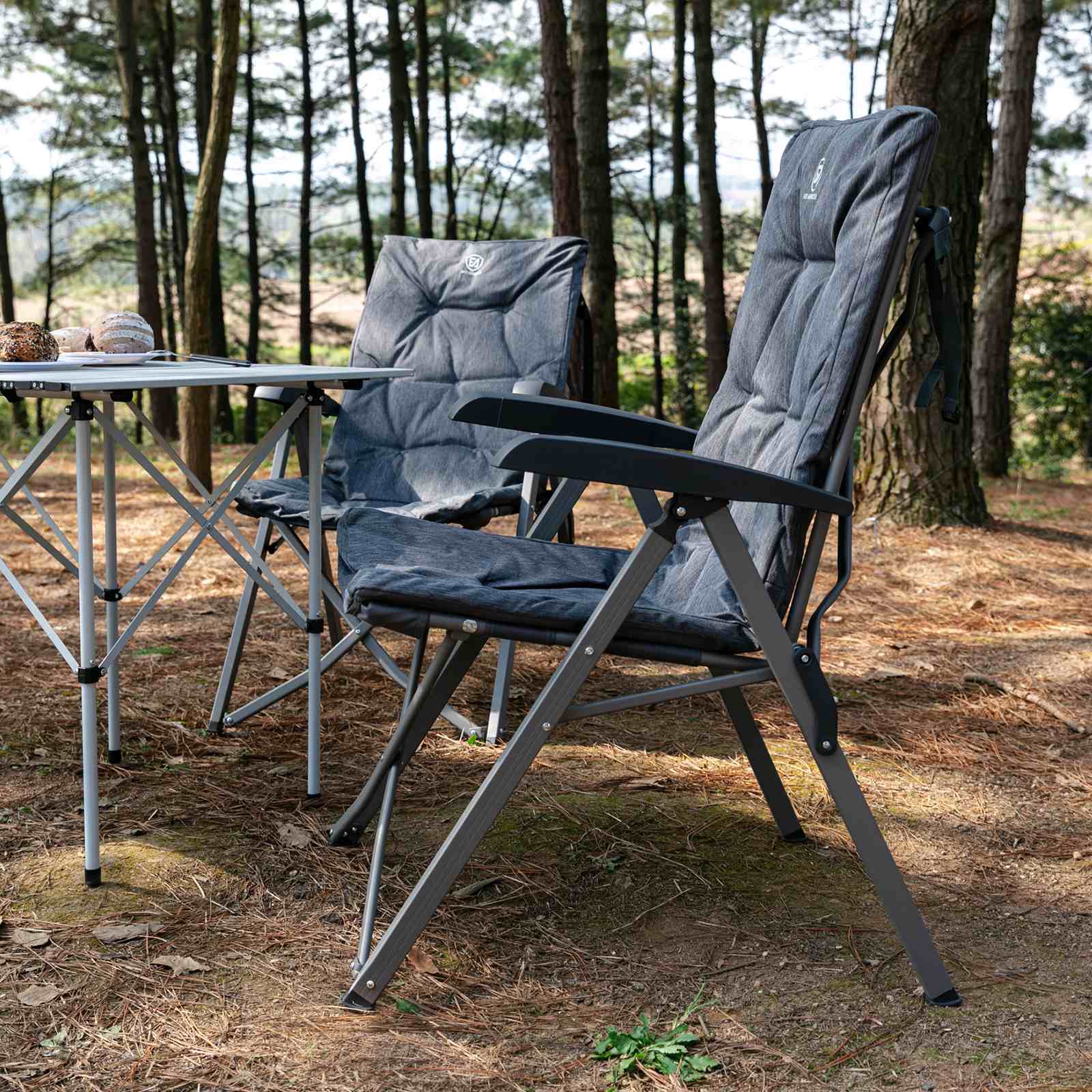 Folding Recliner Camping Chair with Adjustable High Back