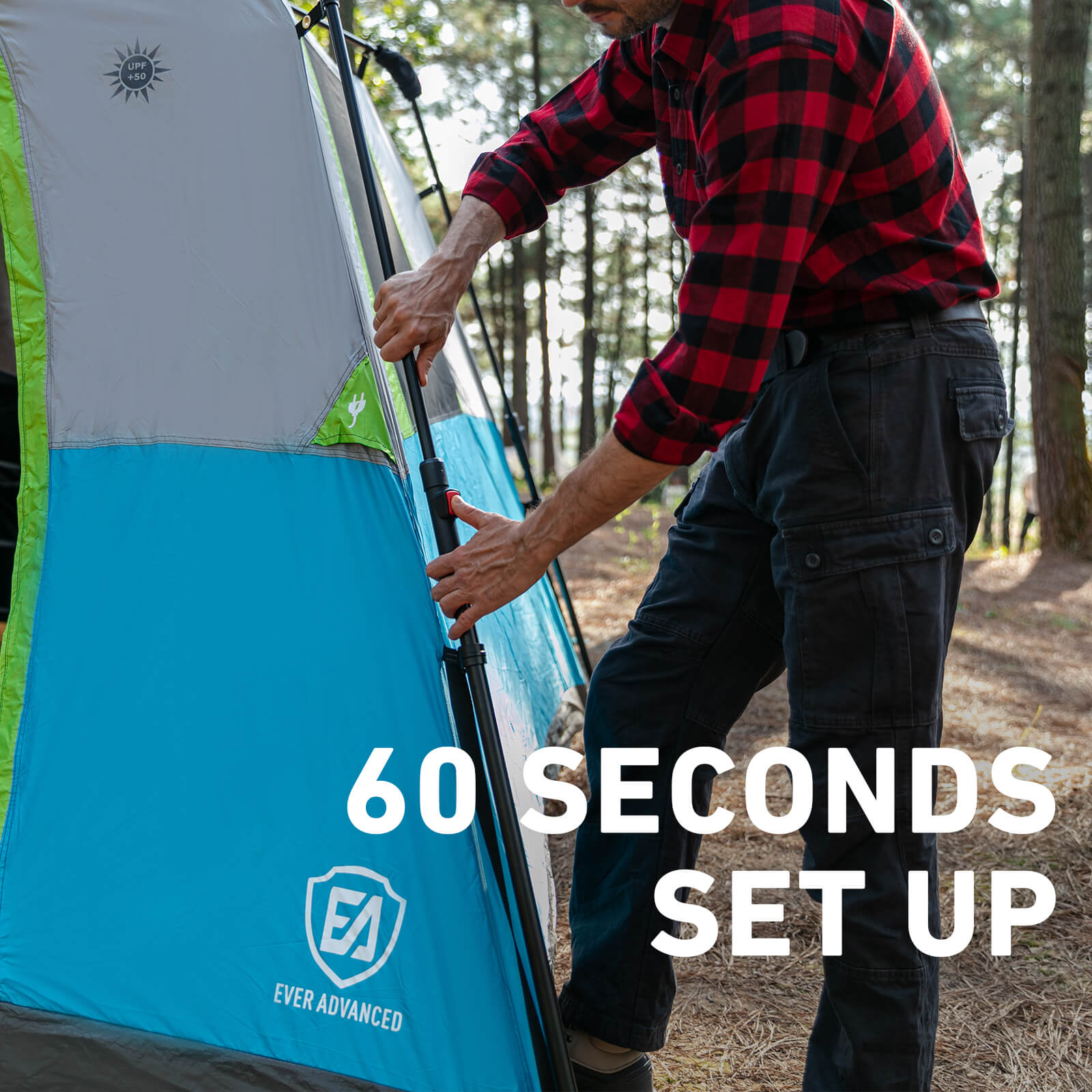 6 Person Instant Blackout Camping Tent - EVER ADVANCEDCamping TentBlue