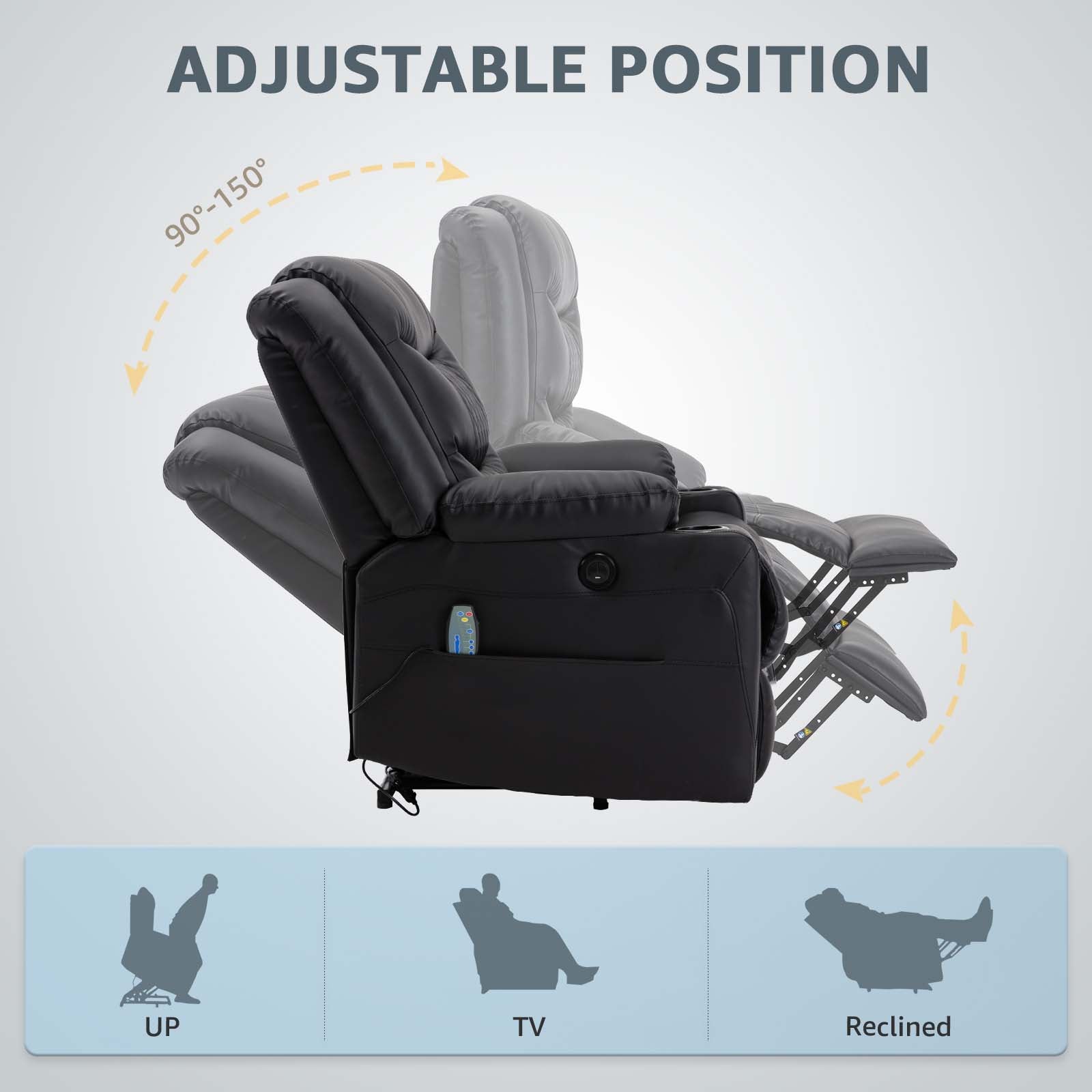 Electric Massage Heat Lift Recliner Chair