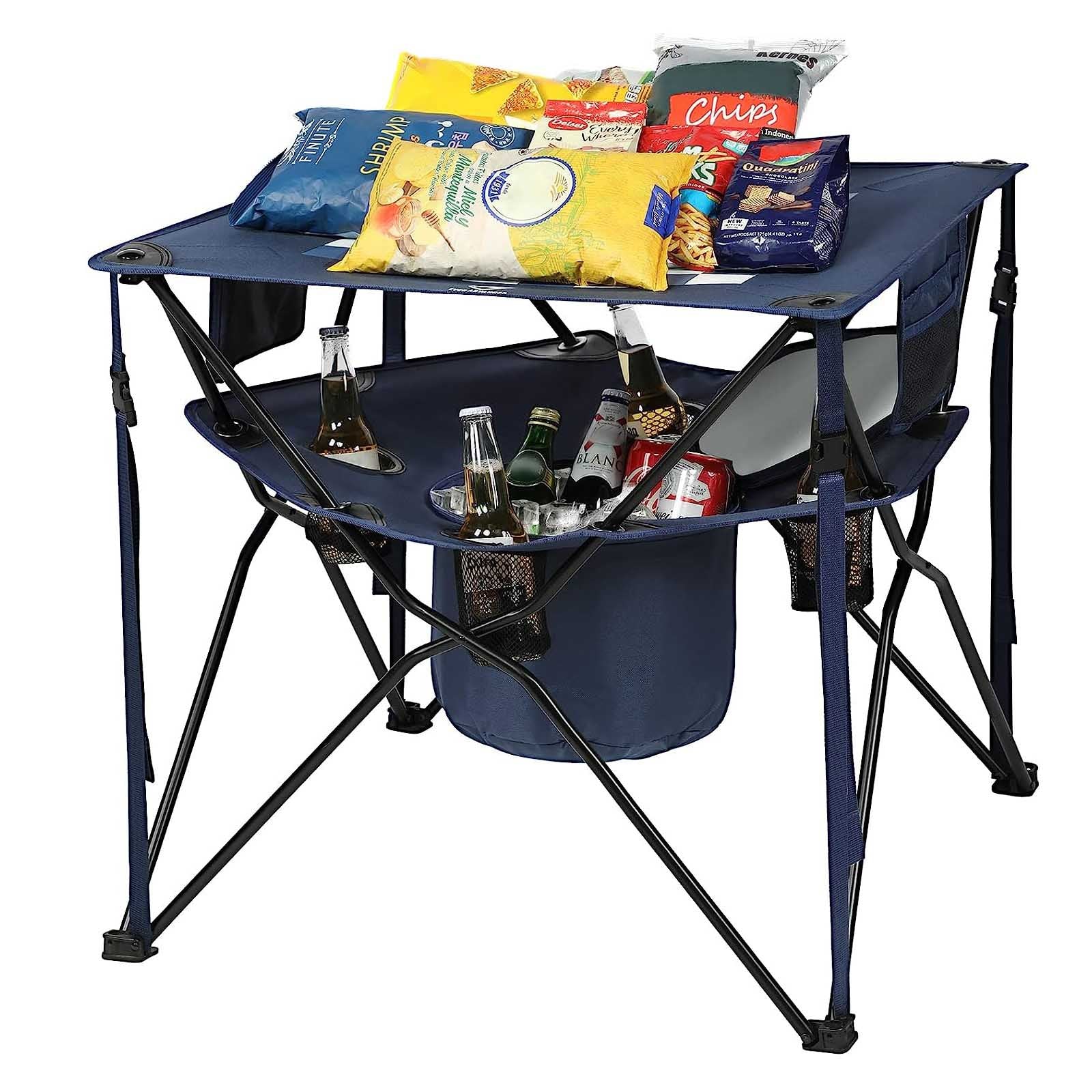 Camping Picnic Table With Cooler