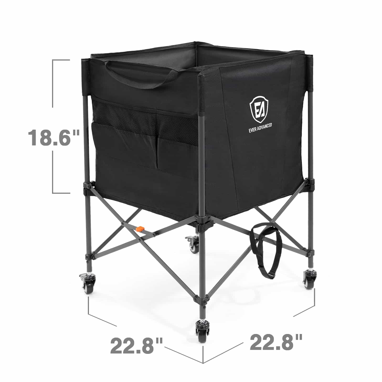 EVER ADVANCED - Collapsible Ball Storage Cart - Black