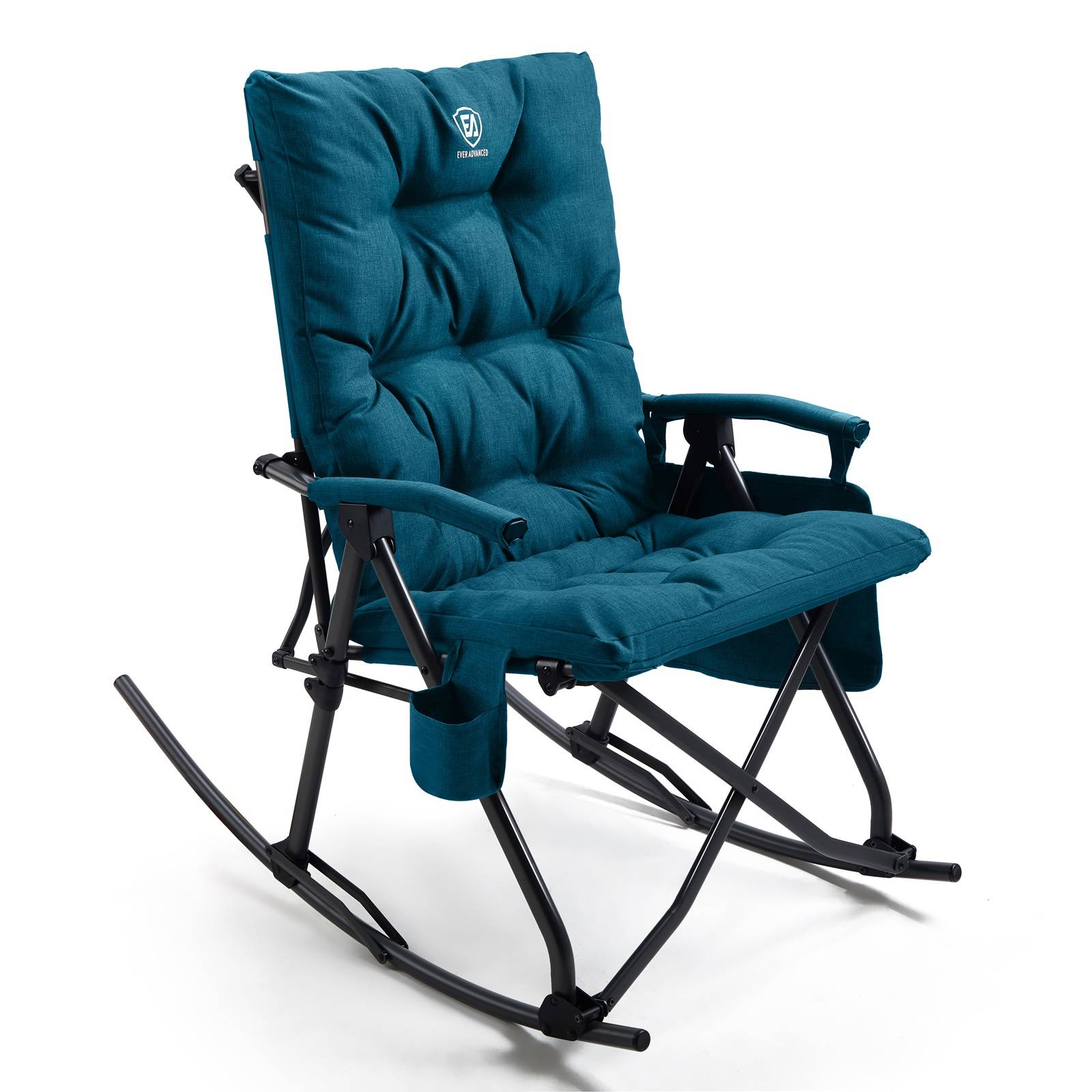 EVER ADVANCED - Collapsible Patio Rocking Camping Chair - Green
