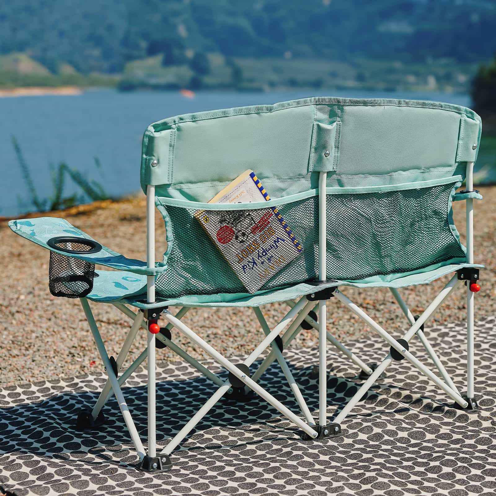 EVER ADVANCED - Ever Advanced Double Camping Chair for Kids - Dolphin Green