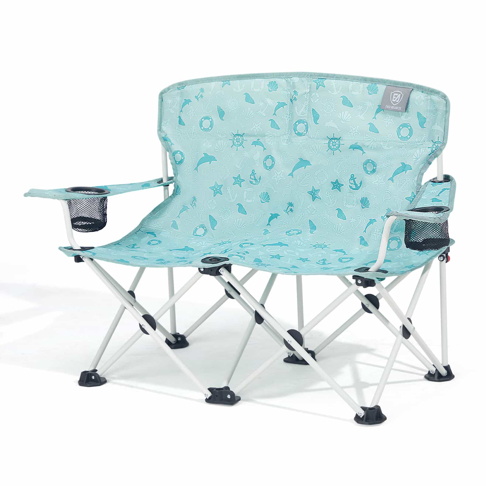 EVER ADVANCED - Ever Advanced Double Camping Chair for Kids - Dolphin Green