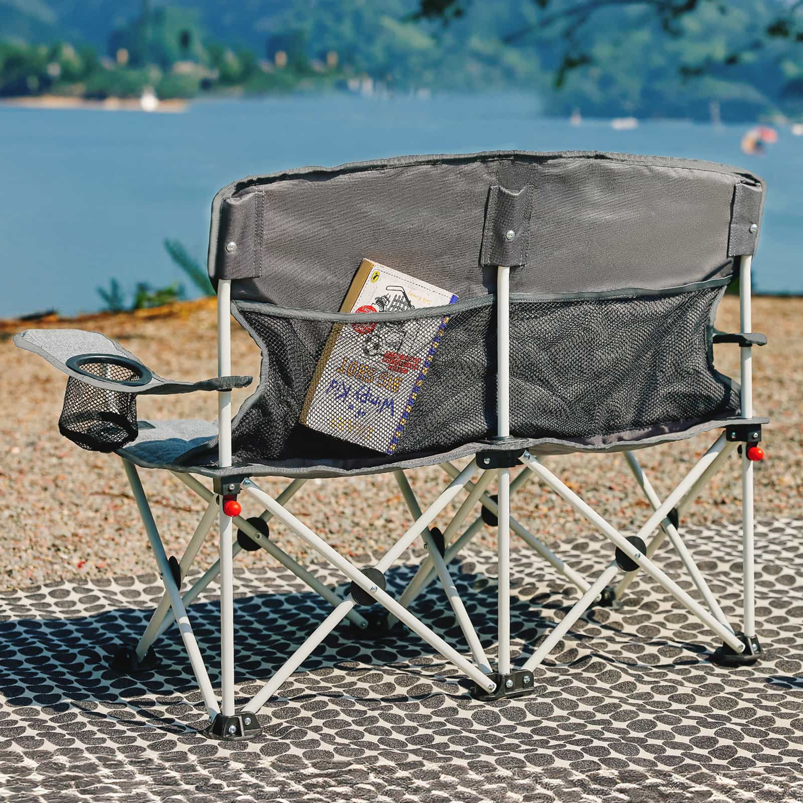 EVER ADVANCED - Ever Advanced Double Camping Chair for Kids - Gray