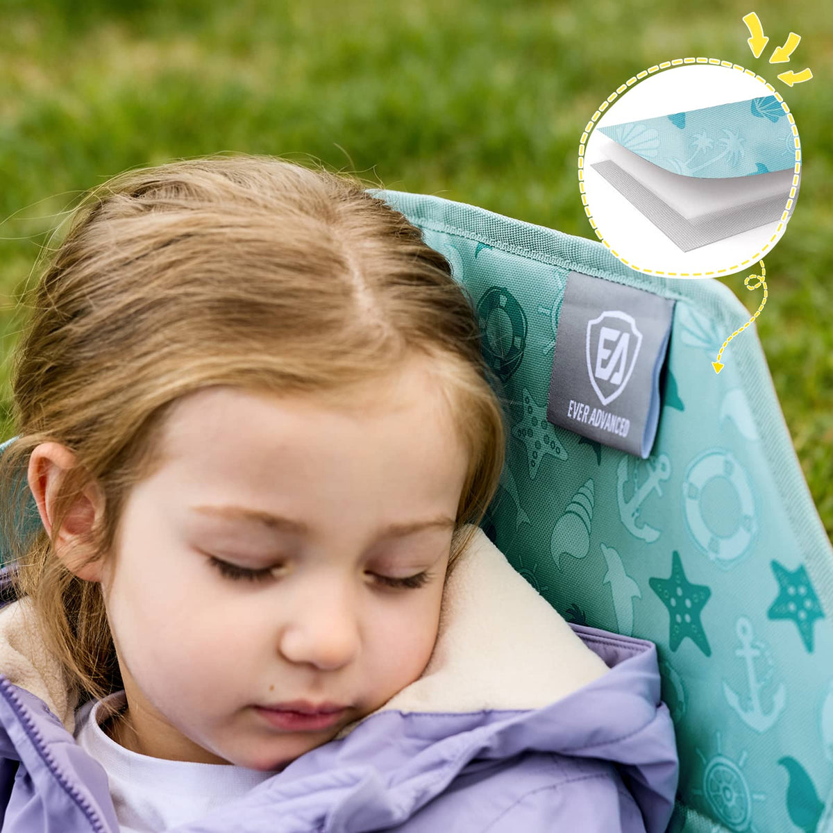 EVER ADVANCED - EVER ADVANCED Kids Hammock Chair - Dolphin Green