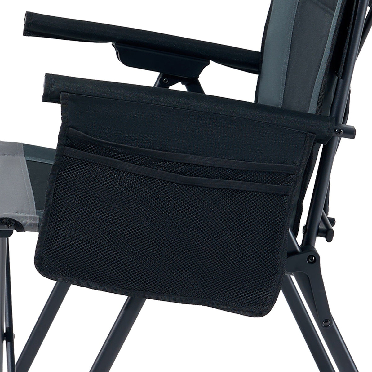 EVER ADVANCED - EVER ADVANCED Reclining Camping Chairs - Black Gray