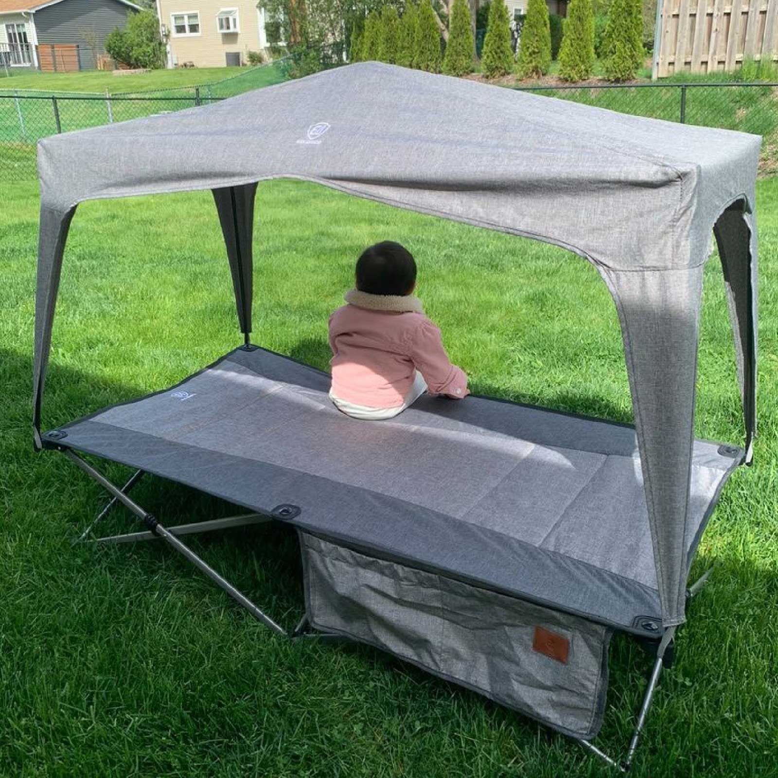 Ever Advanced Portable Toddler Travel Cot with Canopy